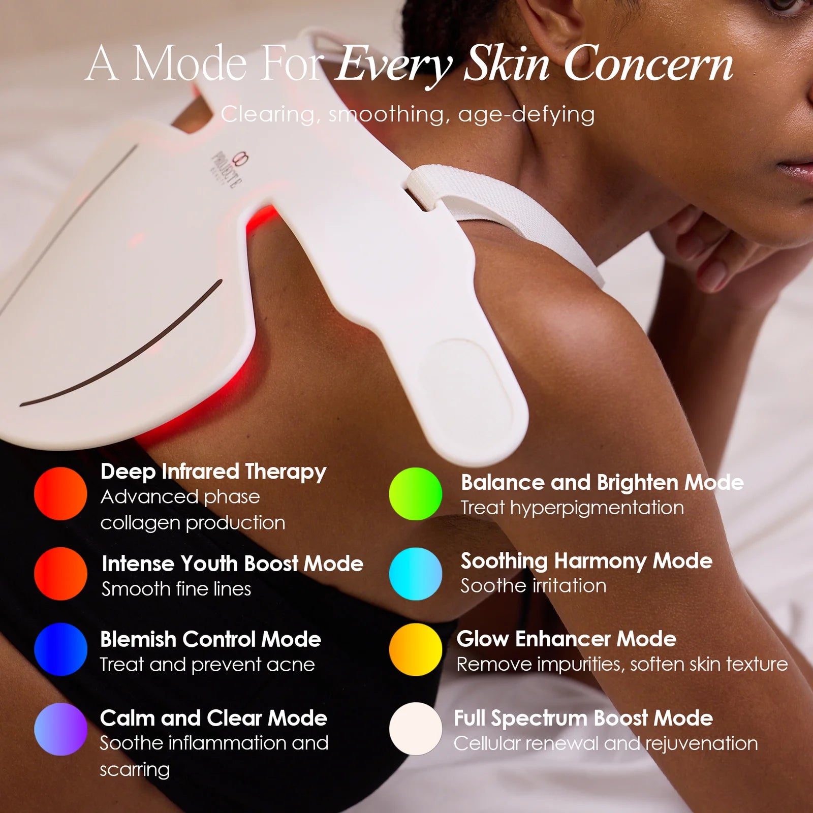 Pro LED Red Light Therapy Face & Neck Mask