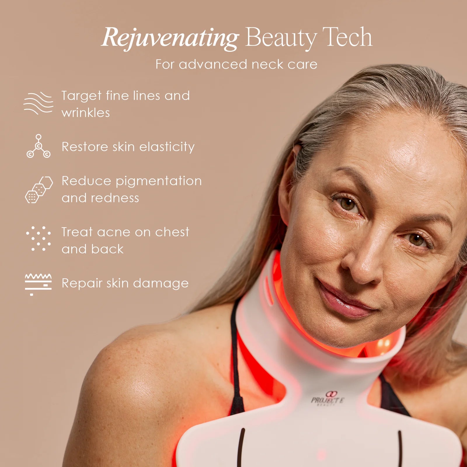 Pro LED Red Light Therapy Neck Mask