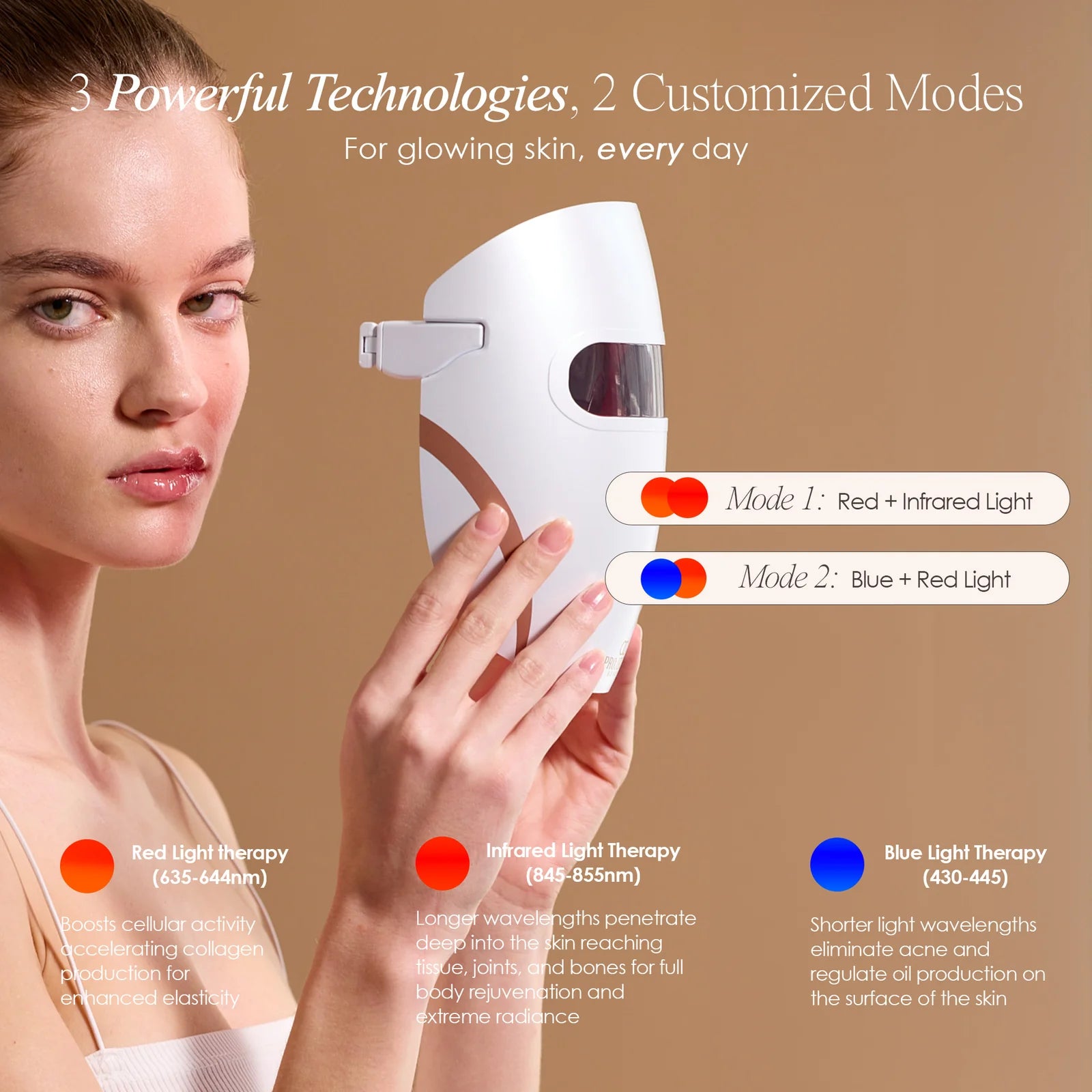 LED Red Light Therapy Face Mask